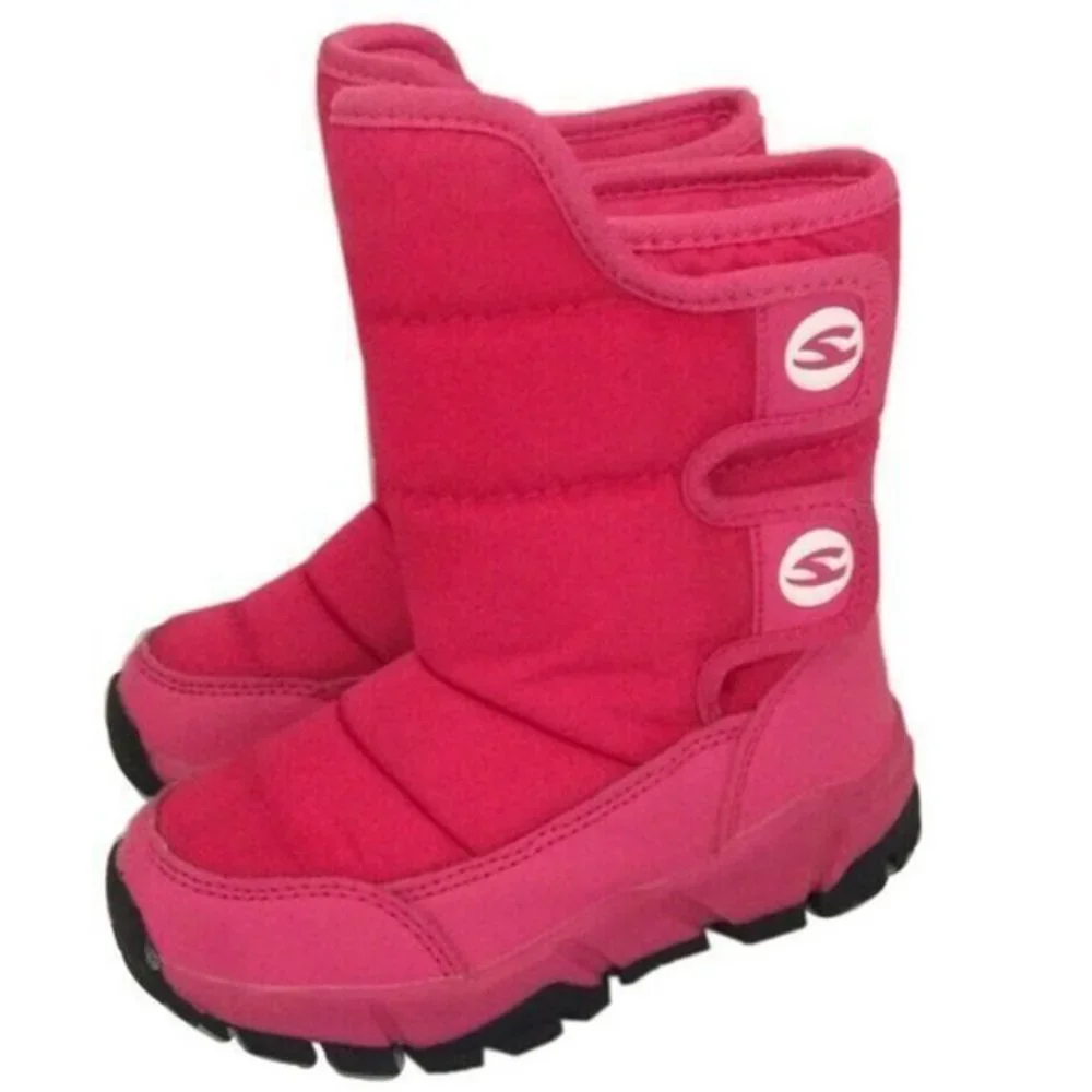 Ubfen Pink Boots Snow boots Girls Winter Warm Waterproof Outdoor Slip Resistant